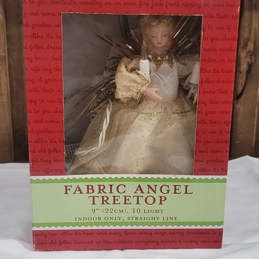 Vintage Christmas Light Up Tree Topper Angel Christmas Decoration‎ - Picture 5 of 12